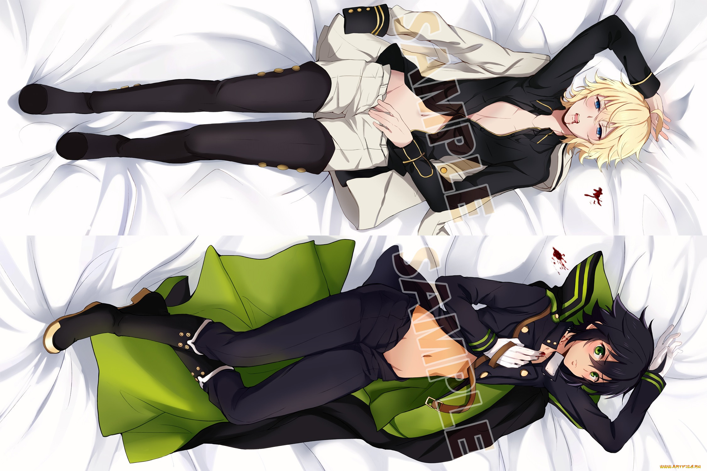 Обои Аниме Owari no Seraph, обои для рабочего стола, фотографии разное,  арты, последний, серафим, парни, арт, вампир, мика, ю Обои для рабочего  стола, скачать обои картинки заставки на рабочий стол.